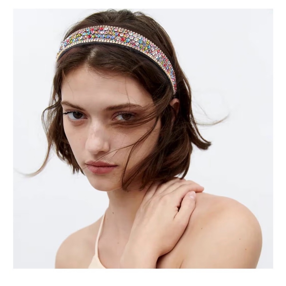 NWT Embellished Multicolor Crystal Headband